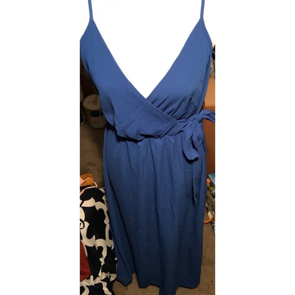 Royal blue spilt dress medium